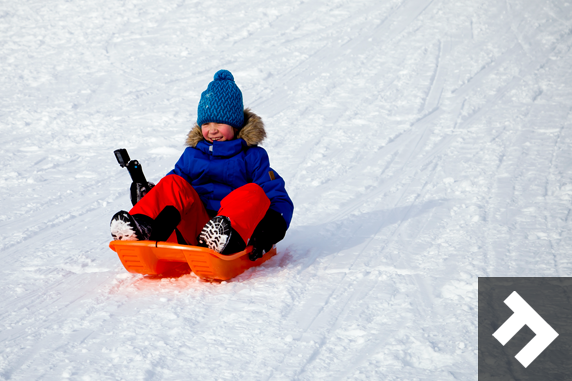 I Love Eating Snow - Sledging